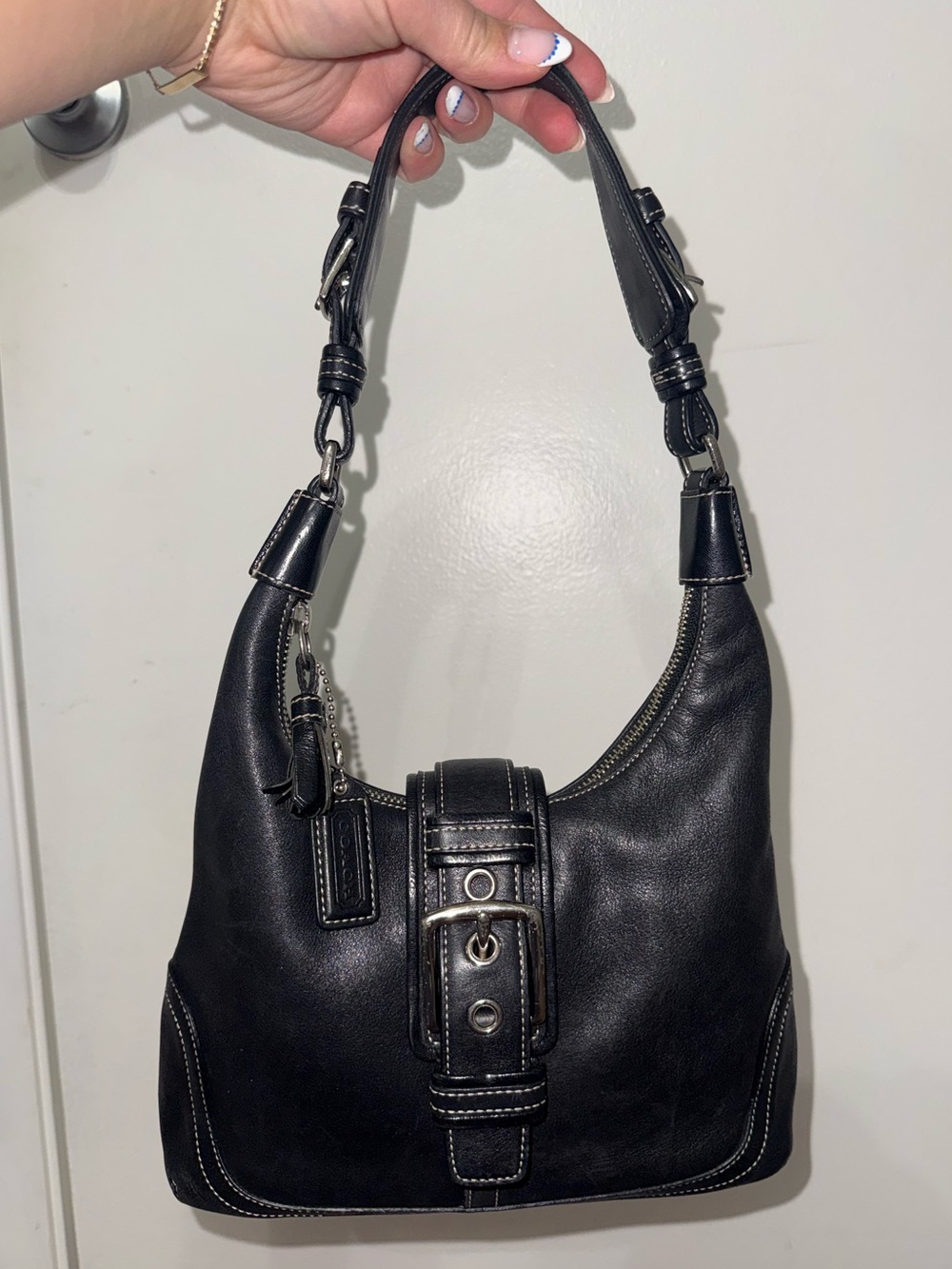 Coach Vintage Soho Hamptons Hobo Bag black with silver hardware